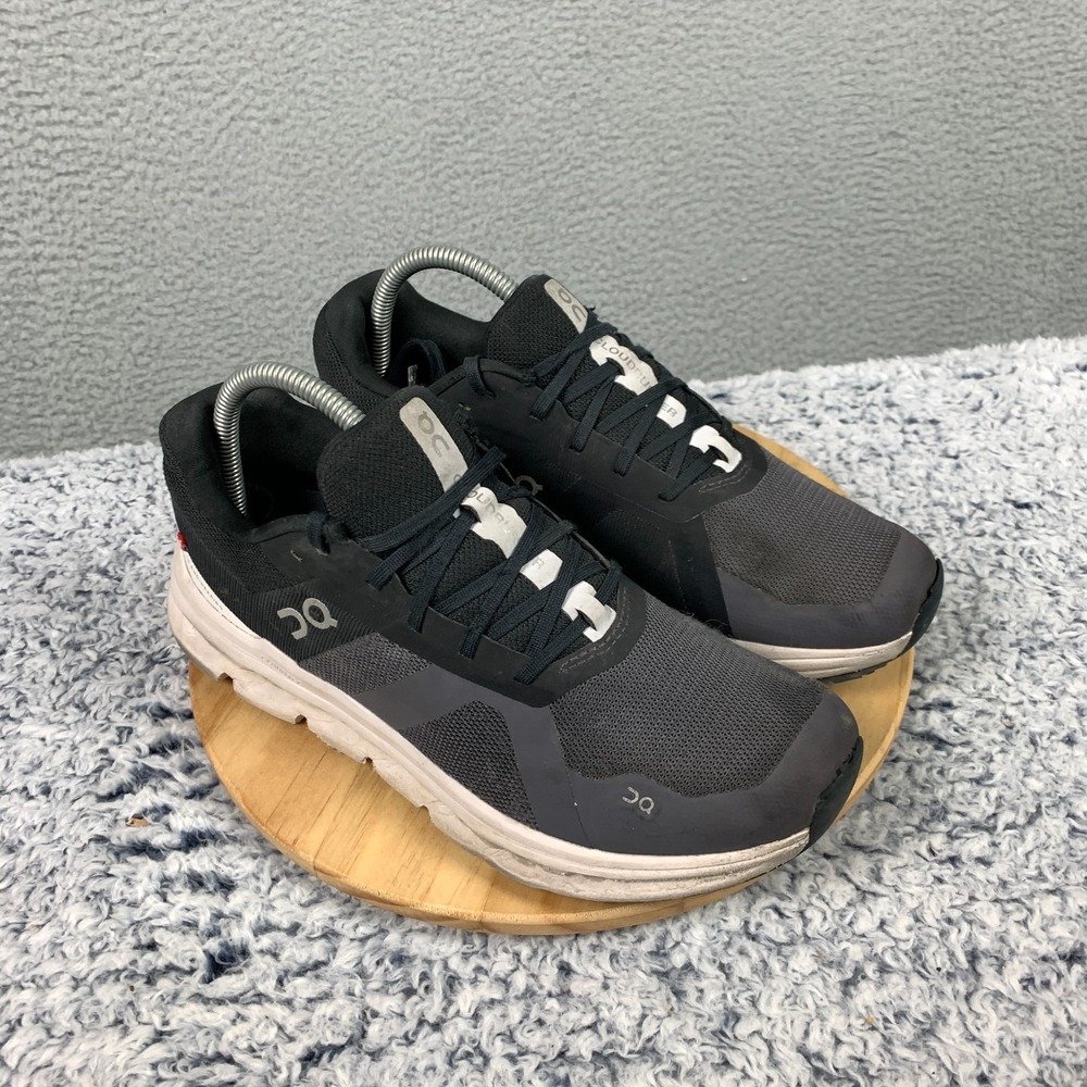 On Cloudrunner Sneakers Men's 7 Wide 2E Eclipse/Frost Low Top Mesh Running Shoes